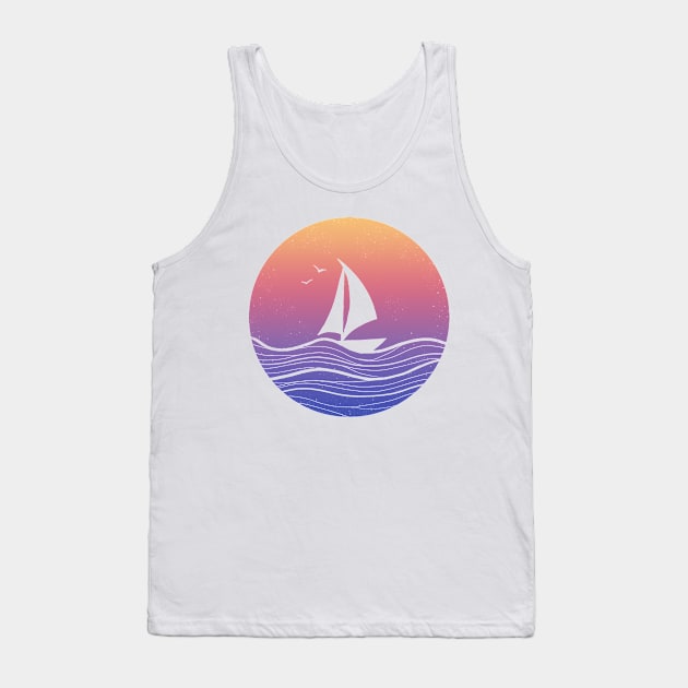 Sailboat During Sunset Tank Top by A-StyleDesigns